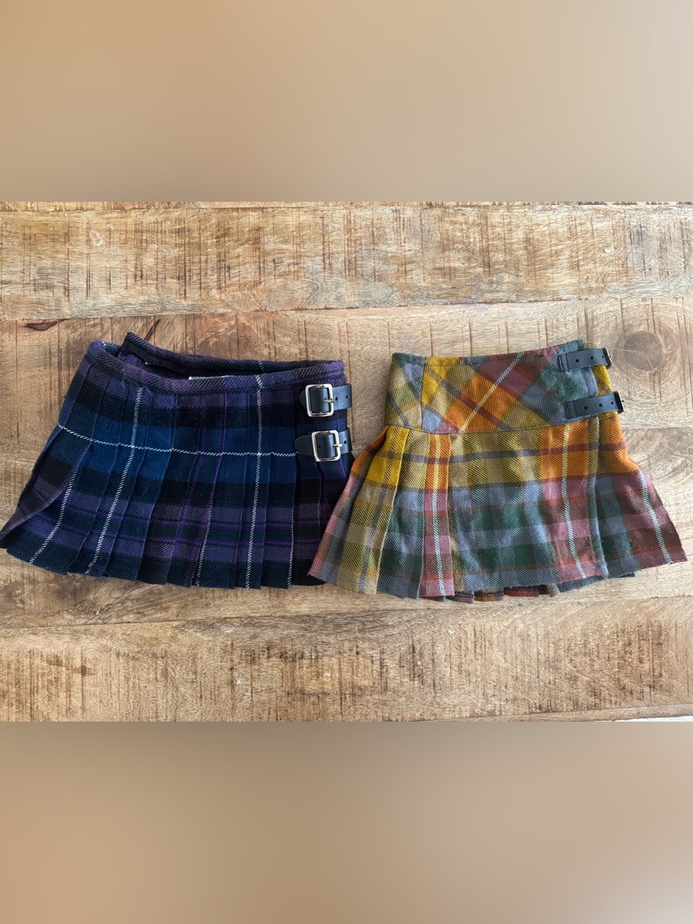 Little Girls Plaid Pleated Scottish Kilts Skirts 
2-4years old